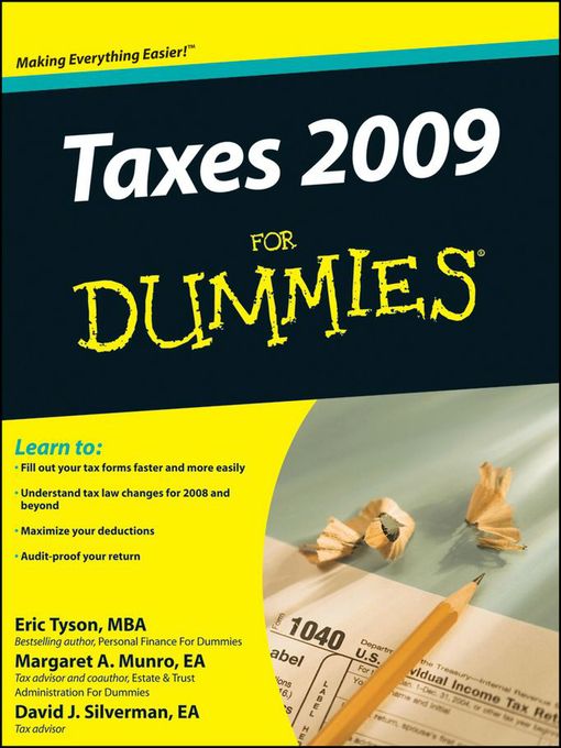Title details for Taxes 2009 For Dummies® by Eric Tyson - Wait list